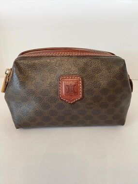 Celine Macadam Framed Pouch Vintage Brown